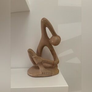 Large Thinking Man soapstone sculpture: hand-carved in Kenya